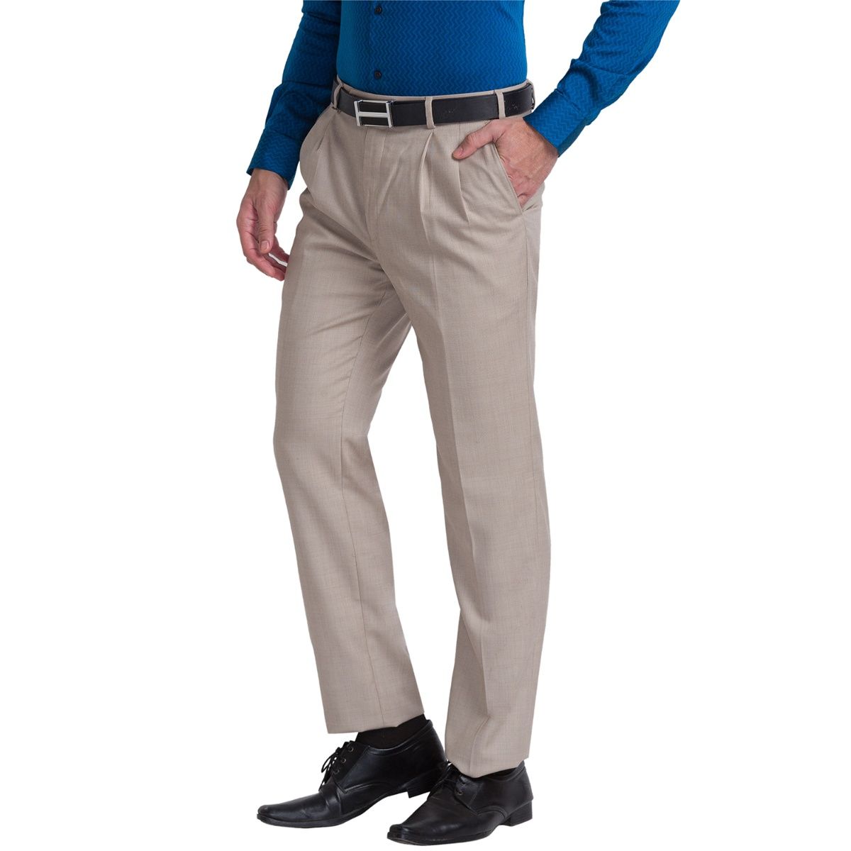 Buy Raymond Grey Slim Fit Trousers for Mens Online @ Tata CLiQ