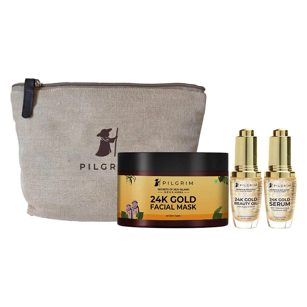 Pilgrim Gold Combo With 24k Gold Serum & Oil And Mask Combo