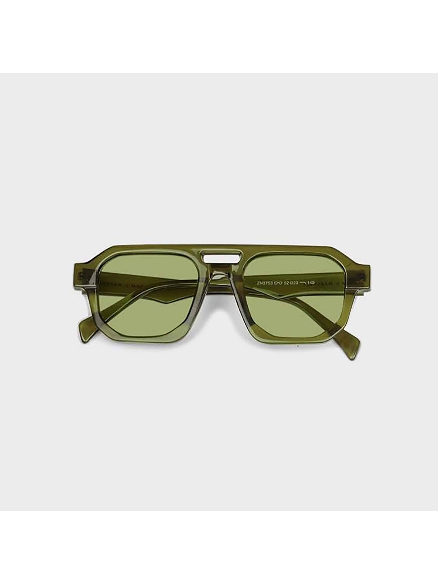 SAM AND MARSHALL Lexen Green Lens Square Uv Protection Sunglass for Unisex-Lexen_Olive_20158