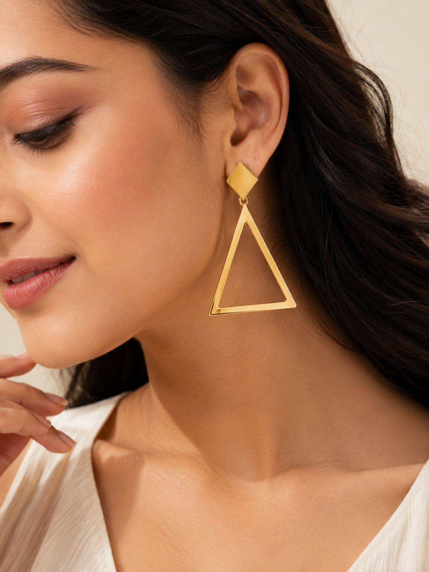 VIRAASI Geometric Drop Earrings
