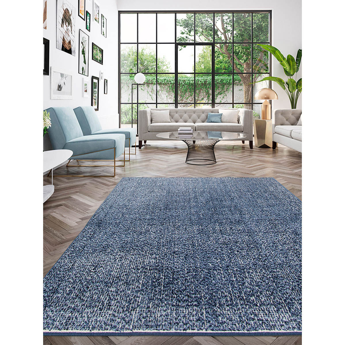 Ddecor Live Beautiful NavyPolypropyleneMediumRugReMix Buy Ddecor