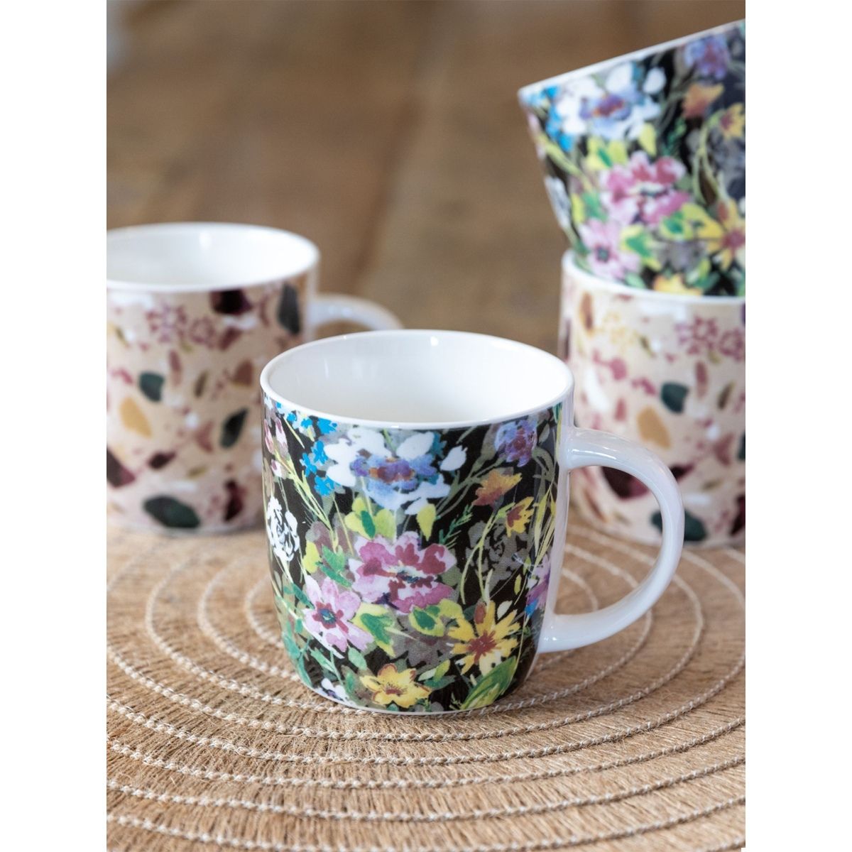 Kitchencraft Barrel Mug Set Terazzo Floral Set Of 4 Buy Kitchencraft Barrel Mug Set Terazzo 2249