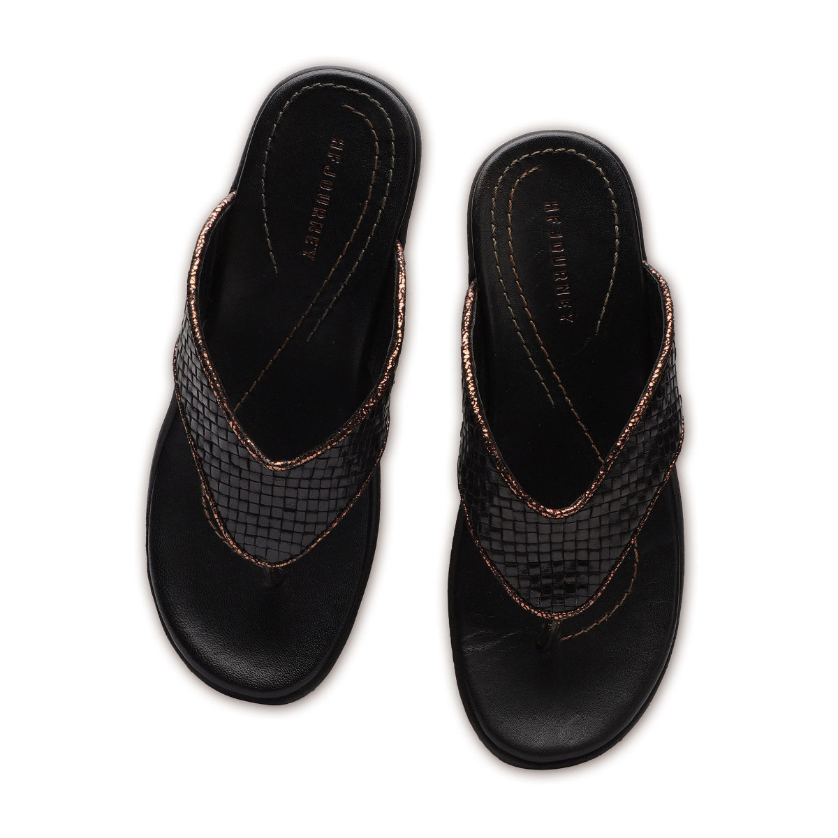 Buy HF Journey Woven Black Sandal Online
