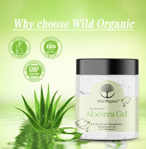 Buy Wild Organic Aloevera Gel For Skin & Hair Nourishment Online