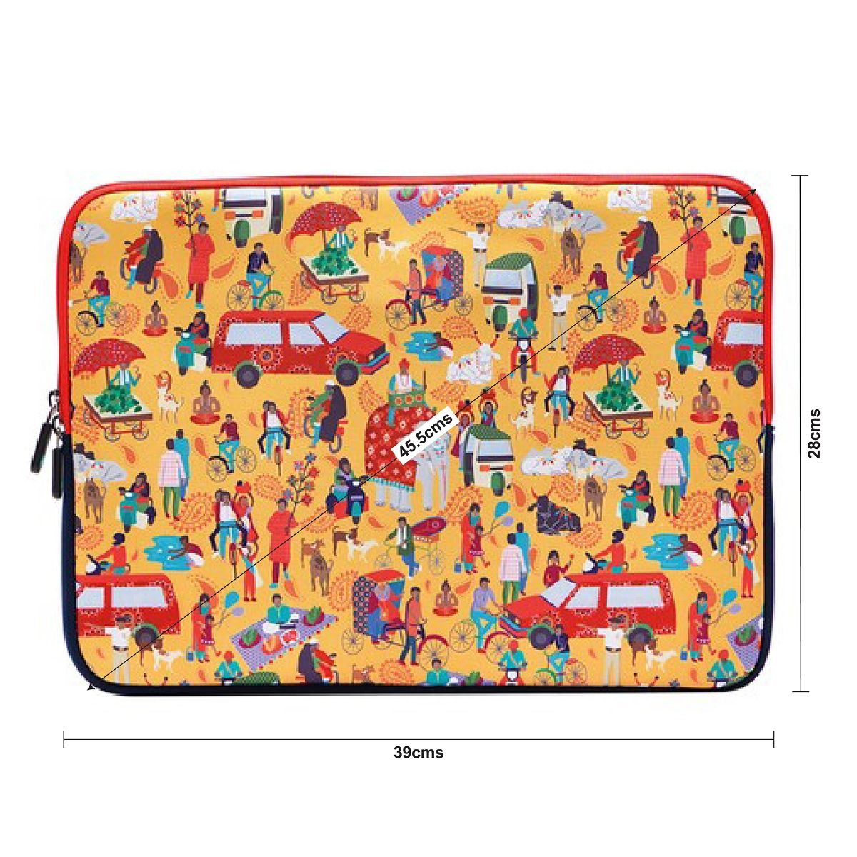 Buy Chumbak Indian Traffic Laptop Sleeve 15inches Online