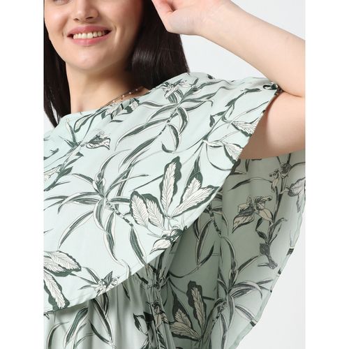 Buy Mystere Paris Green Leaf Floral Printed Maternity Dress Online
