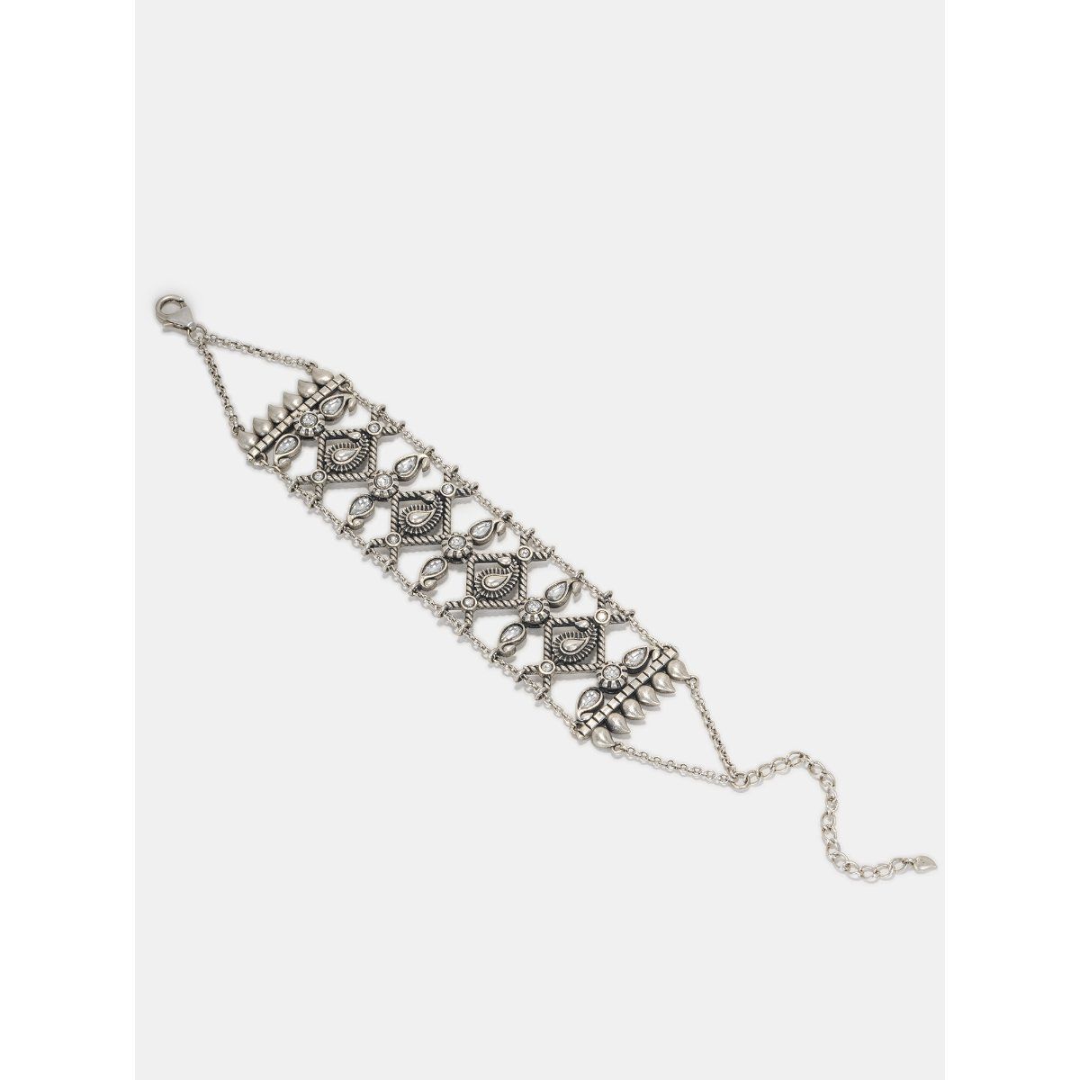 Buy Shaya By Caratlane White Mauj Masti Bracelet In Oxidised Silver