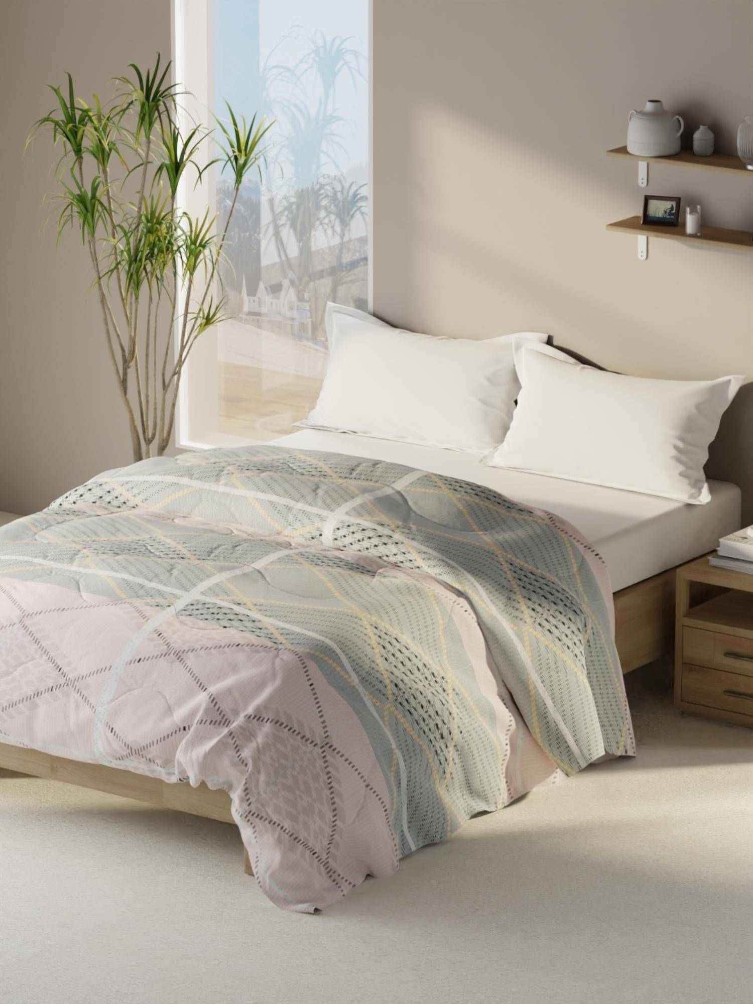 KOPA Microfiber Double Comforter For All Weather - Multi-Color