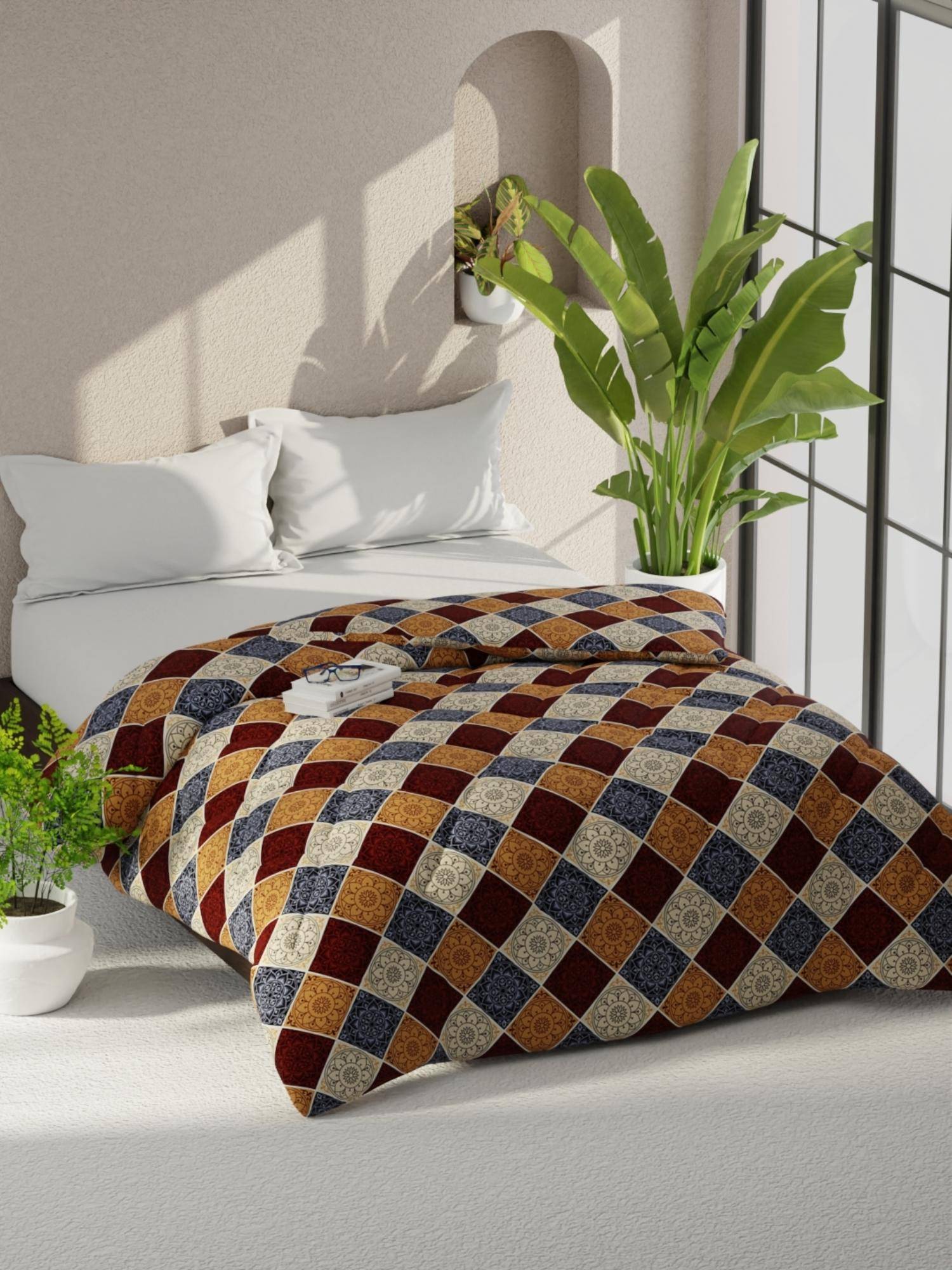 KOPA Microfiber Double Comforter For All Weather - Multi-Color
