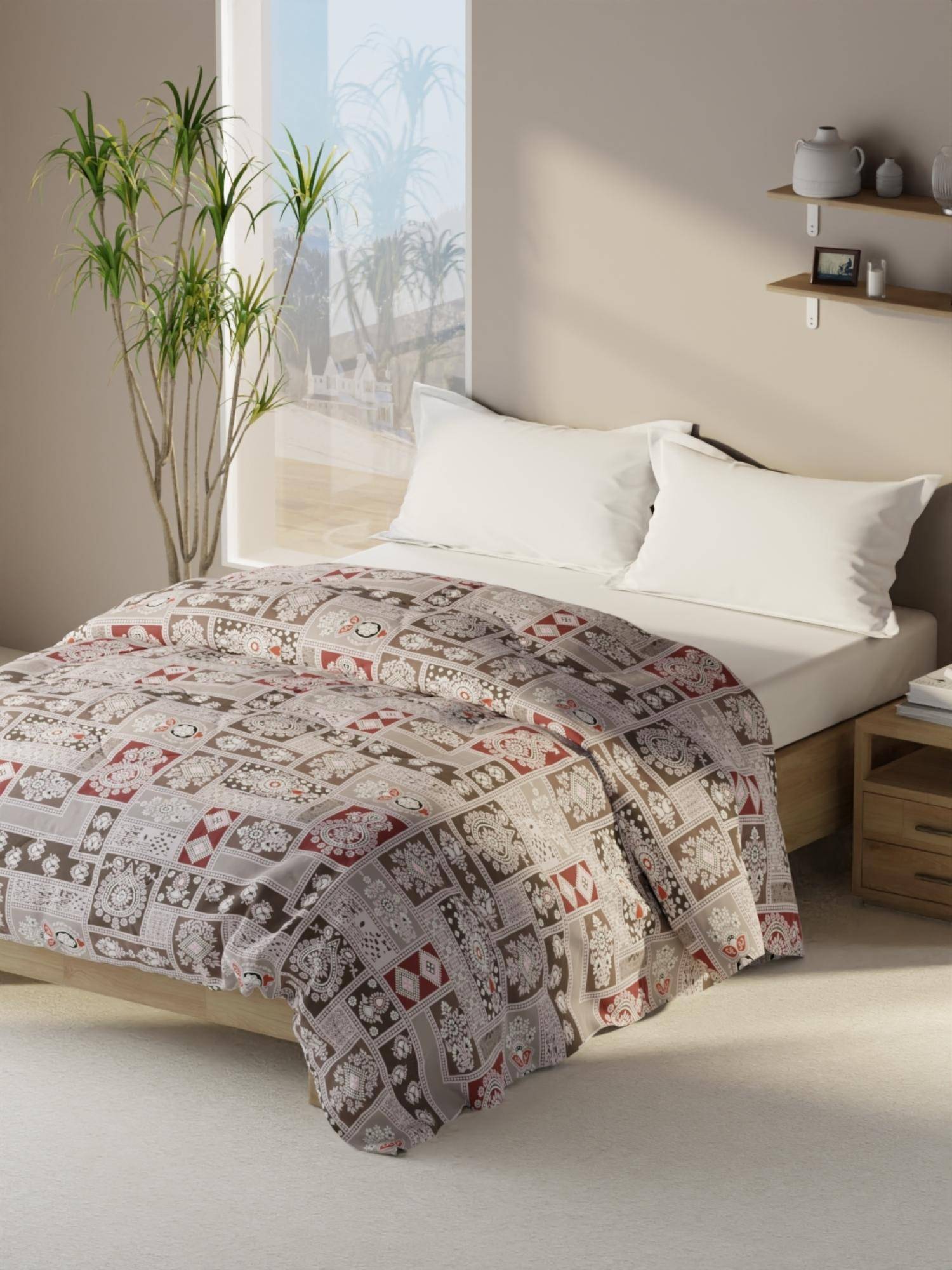 KOPA Microfiber Double Comforter For All Weather - Mauve
