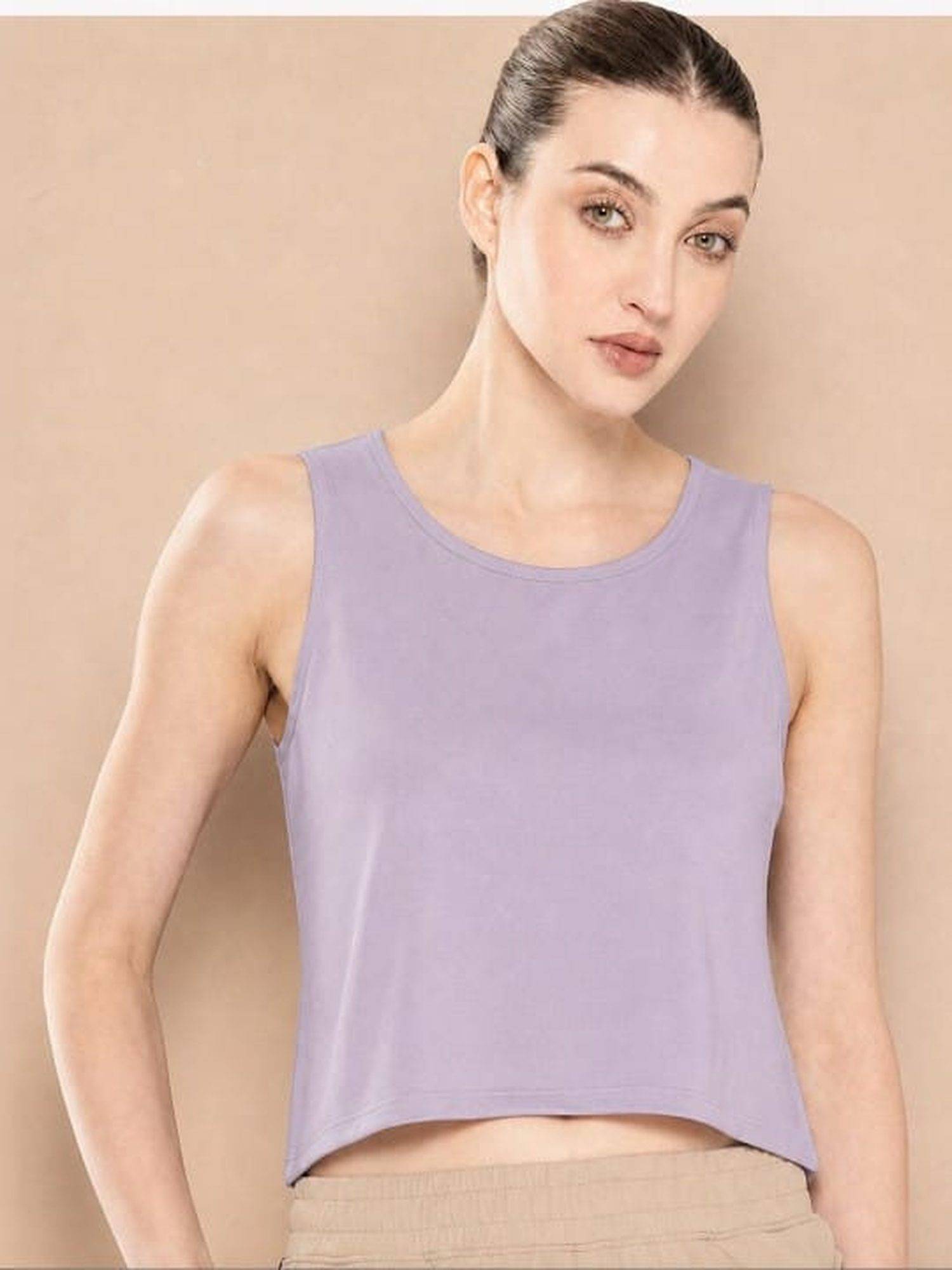 Buy Alcis Purple Sports Active Mesh Tank Top Online