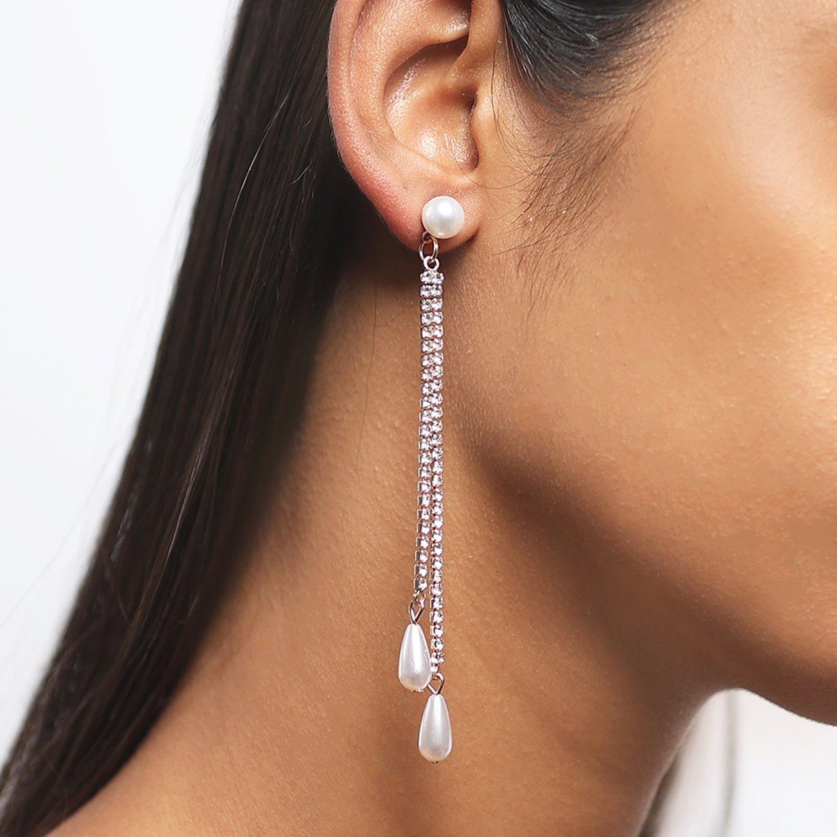 Long Pearl Earrings  Etsy