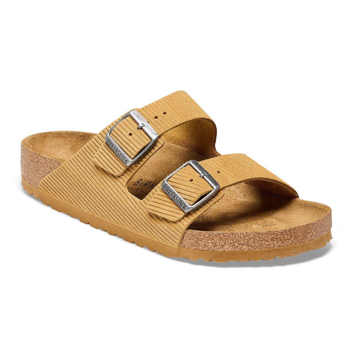 Buy Birkenstock Arizona Tan Suede Embossed Narrow Width Unisex Two