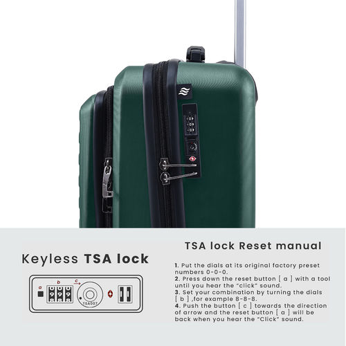 Suitcases Manual Away Luggage Locked Out Assembly Small