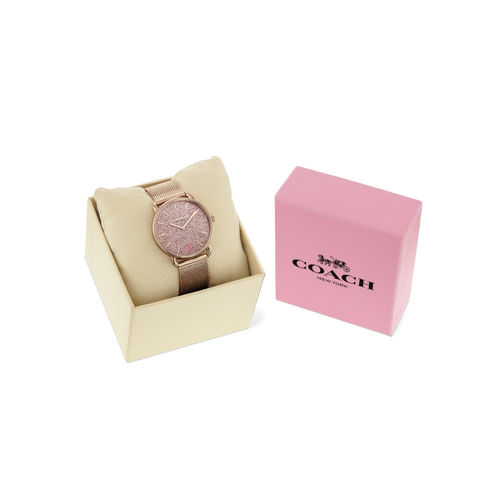 Coach Elliot Qtz Basic Pink Round Dial Women Watch (14504212) (M)