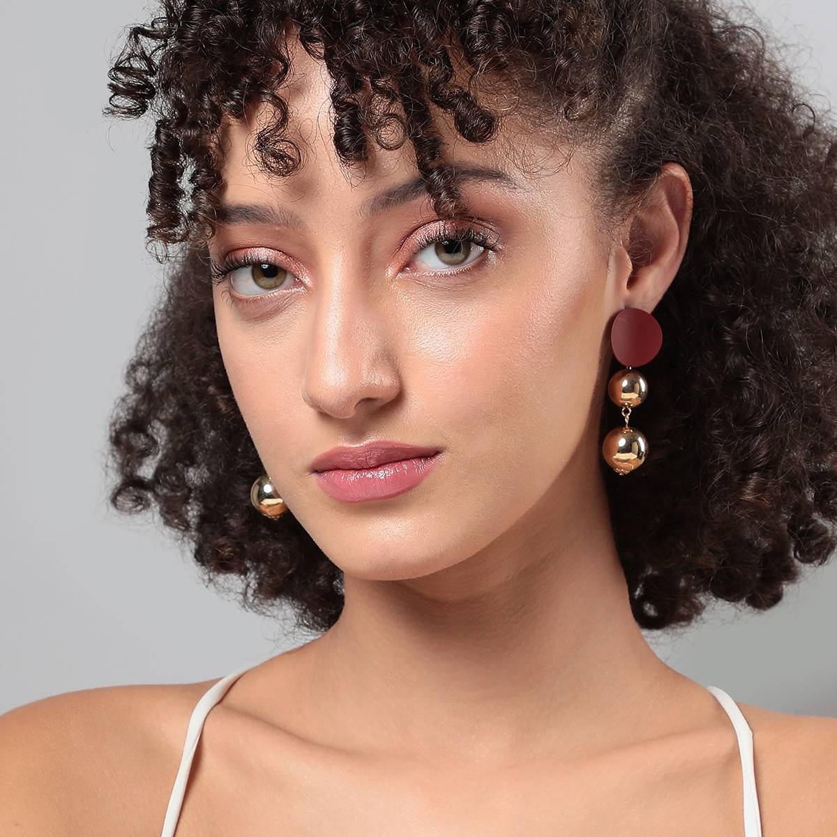 SOHI Women Ball Chain Drop Earrings