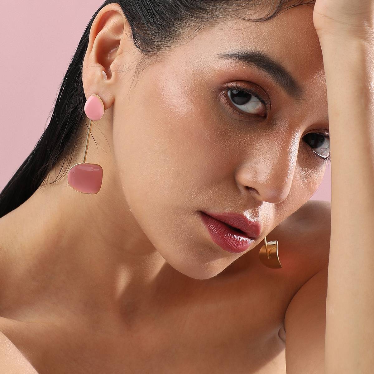 SOHI Women Stone Charm Drop Earrings