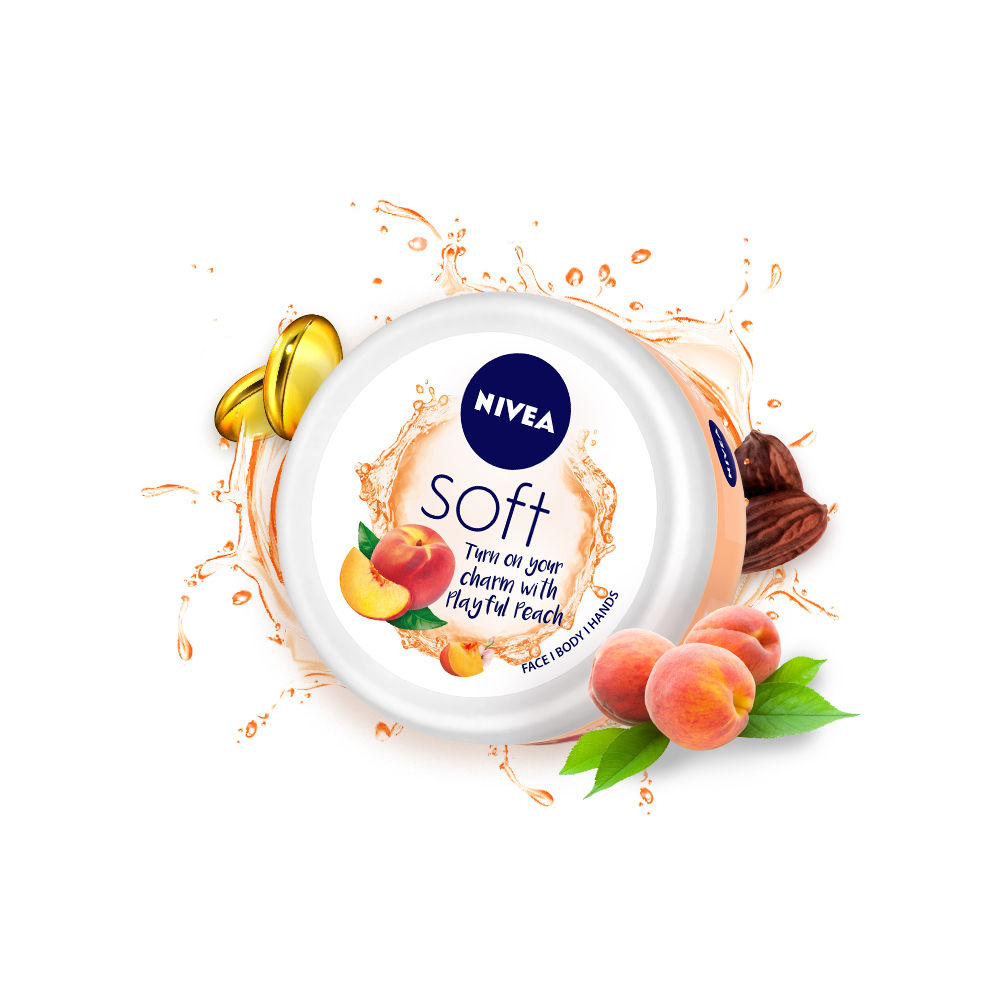 Nivea Soft Light Moisturizer Cream Playful Peach For Hands And Body 50 Ml Buy Nivea Soft