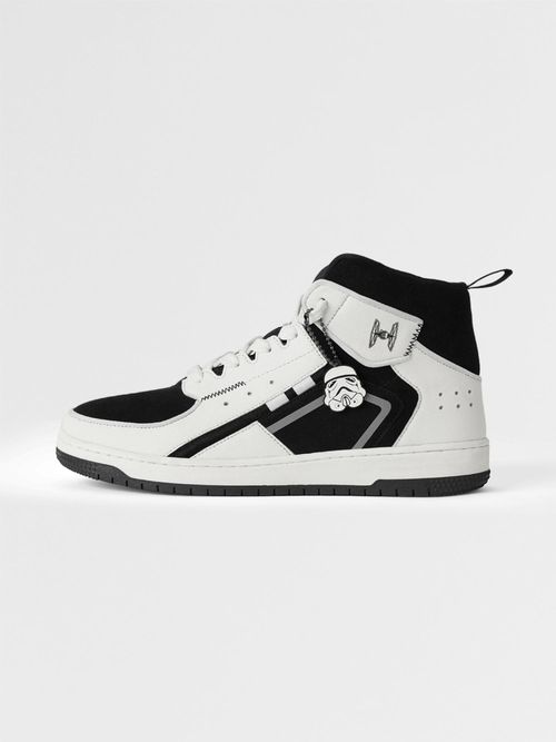 The Souled Store Official Star Wars Stormtrooper Men Mid Top Sneakers