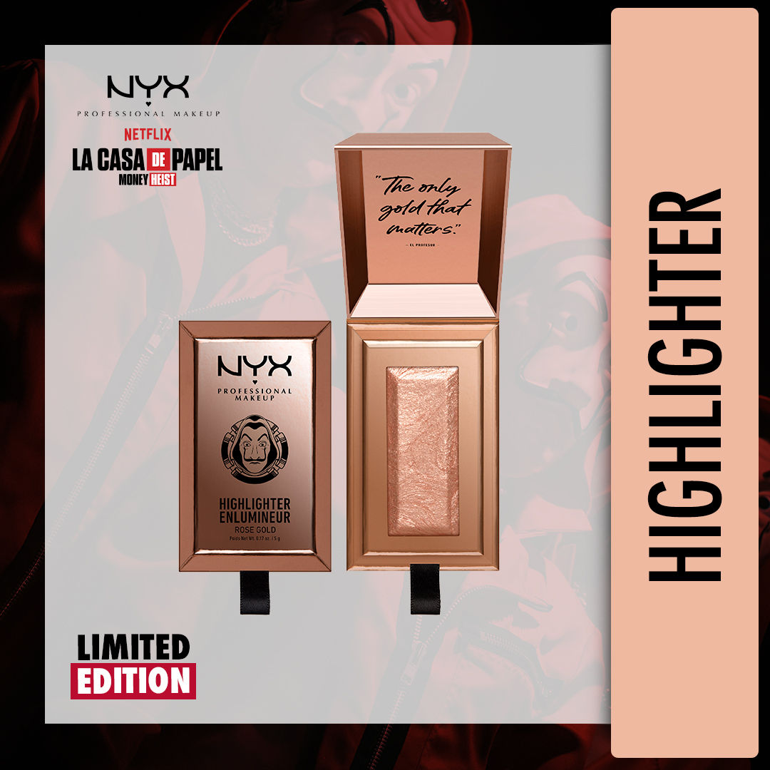 Nyx X La Casa De Papel NYX Professional Makeup La Casa De Papel Highlighter - Rose G: Buy NYX