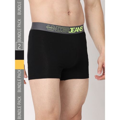 Buy Underjeans by Spykar Men Premium Cotton Blend Assorted Trunks (Pack of  2) Online