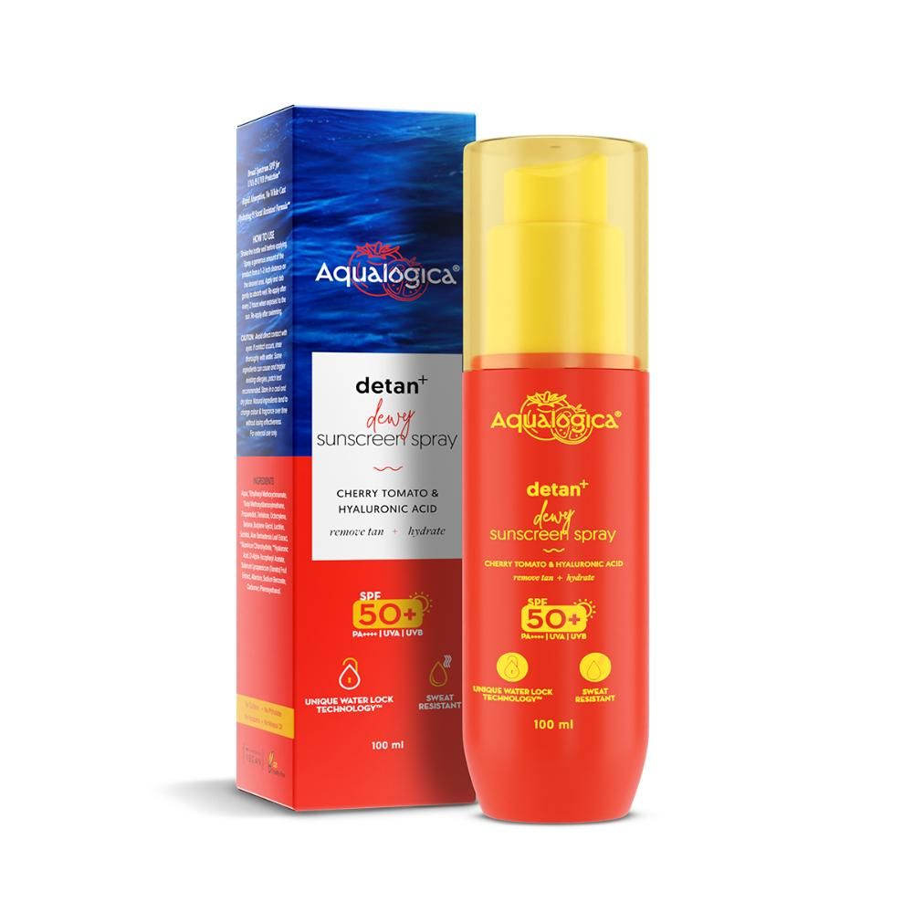 Aqualogica Detan+ Dewy Sunscreen Spray SPF 50+ PA++++ UVA