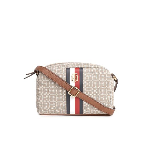 Buy Tommy Hilfiger Logo Beige Sling Bag Online