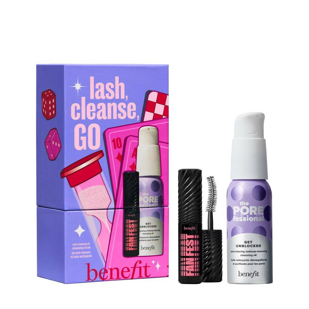 Benefit Cosmetics Lash, Cleanse, Go Mini Mascara & Cleansing Oil Set