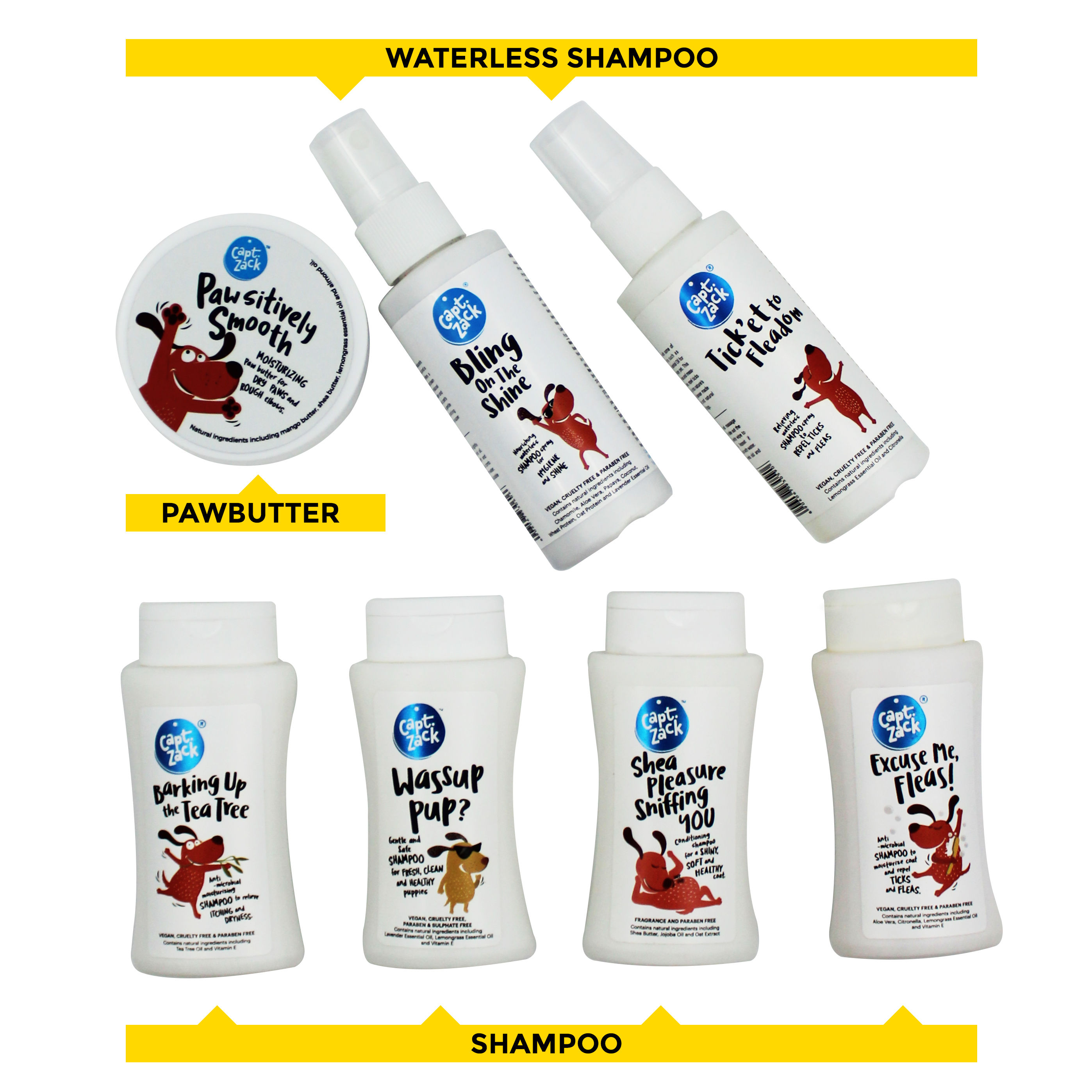 Captain Zack The 7In1 Miniature Groom Box, (Shampoo, Conditioner, Dry