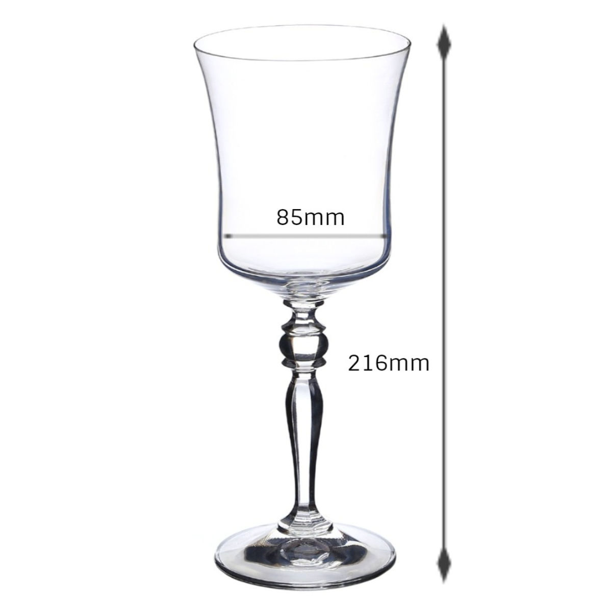 Bohemia Crystal Grace Red Wine Glass Set, 300ml, Set Of 6, Crystal