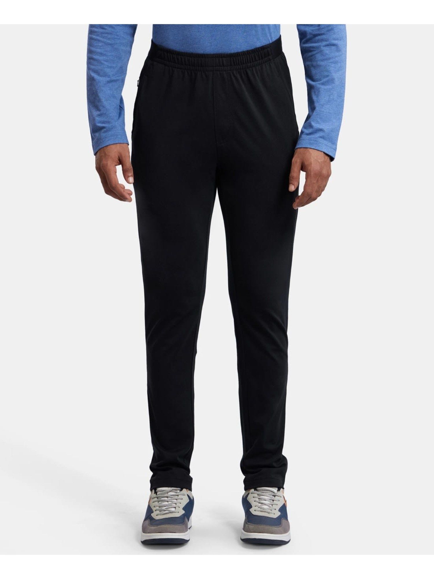 Buy Jockey AM49 Mens Super Combed Cotton Rich Slim Fit Trackpants - Black  Online