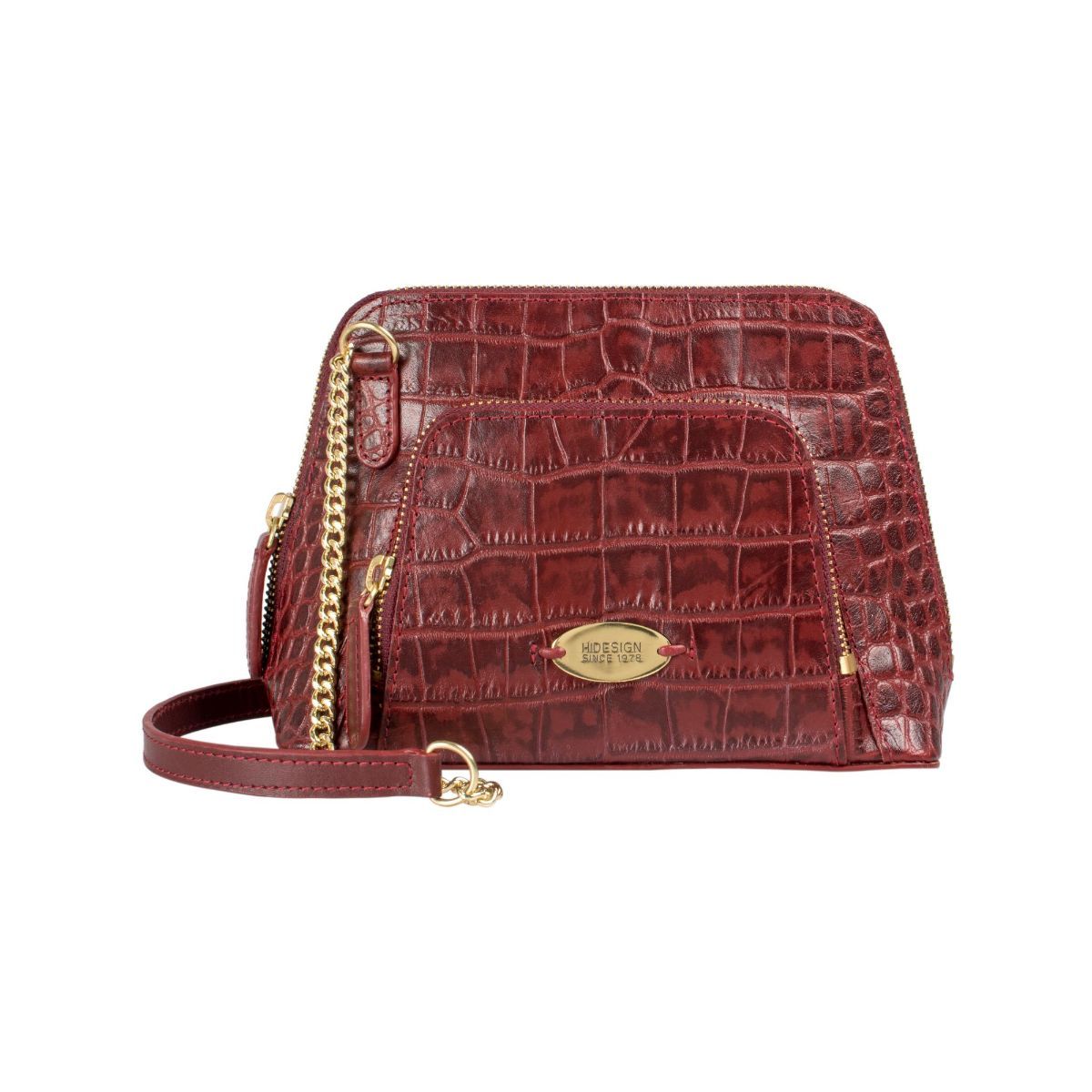 Hidesign Ee Ginny Maroon Women Mini Sling Bags: Buy Hidesign Ee Ginny ...