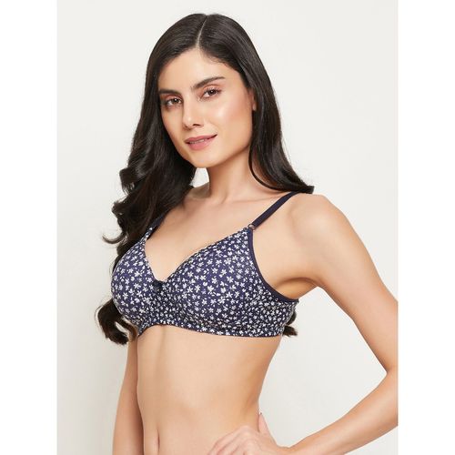 Buy Clovia Padded Non-Wired Full Cup Floral Print T-shirt Bra in