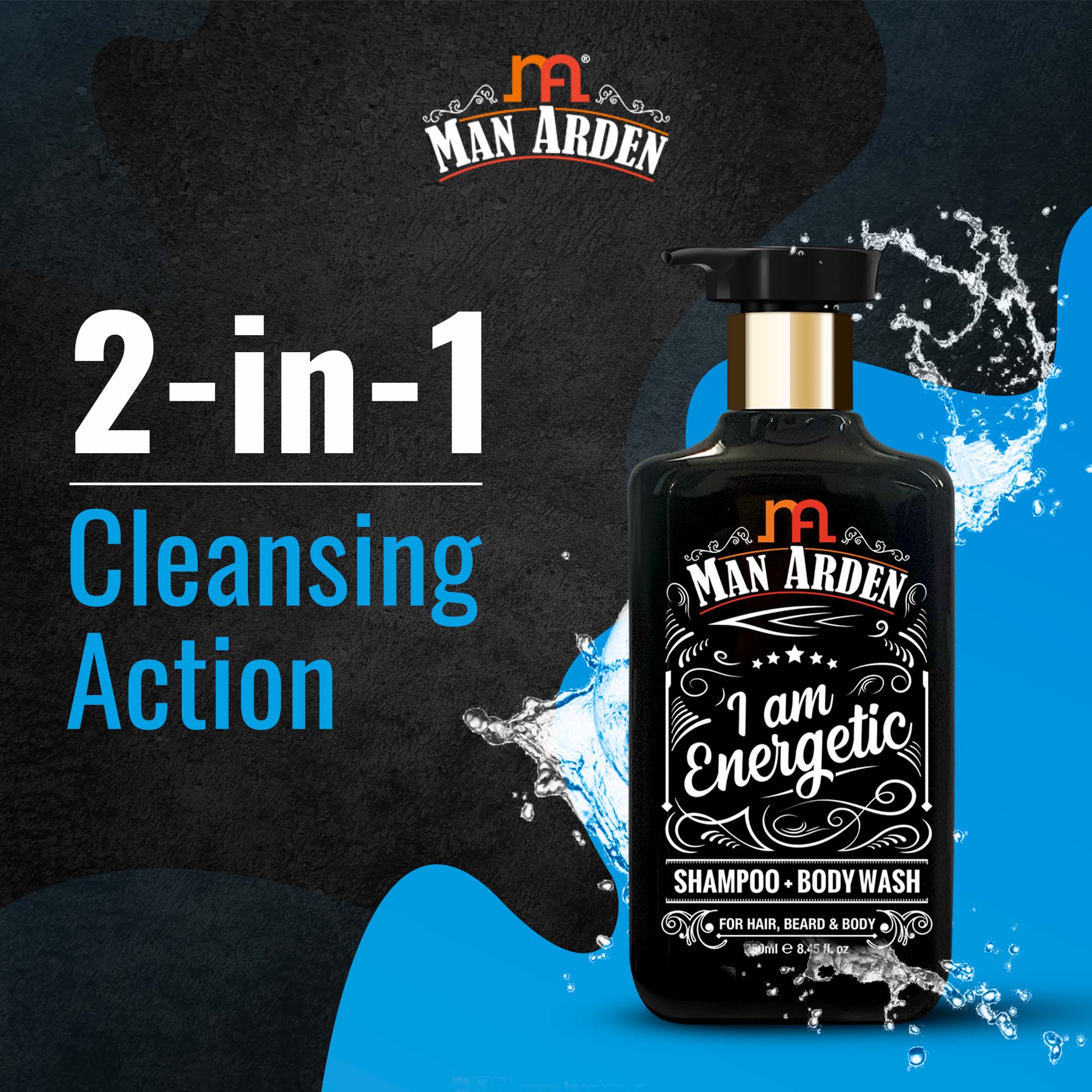 Man Arden Shampoo + Body Wash Combo Energetic + Cheerful Buy Man