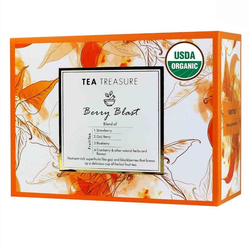 Tea Treasure Berry Blast Fruit Tea 18 Pyramid Tea Bags