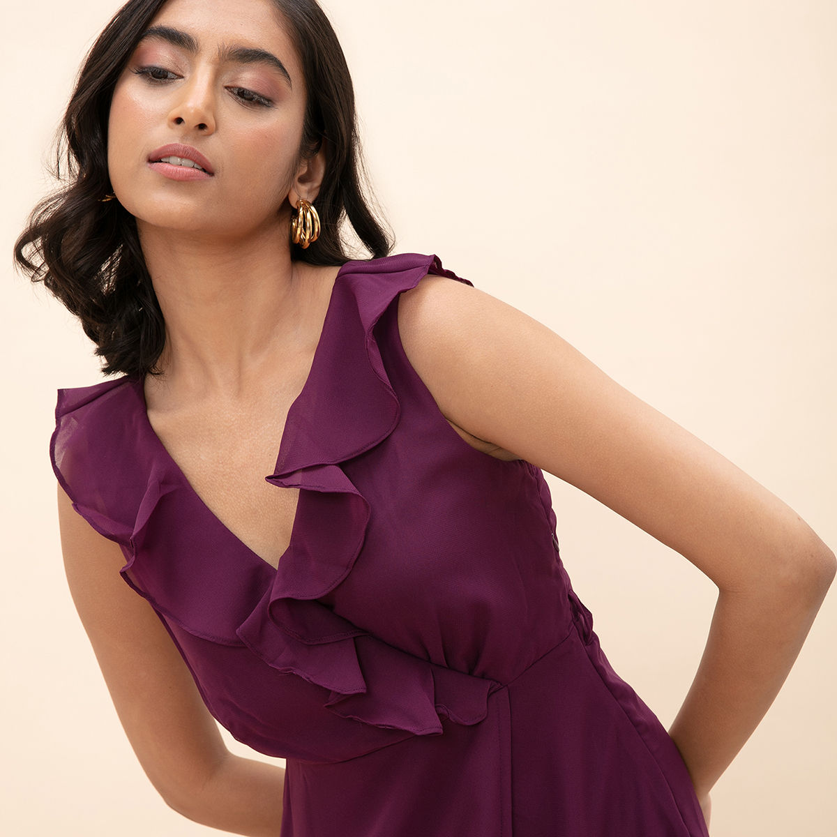 Twenty Dresses By Nykaa Fashion Nothing But Flowers Dress  Maroon Buy  Twenty Dresses By Nykaa Fashion Nothing But Flowers Dress  Maroon Online  at Best Price in India  Nykaa