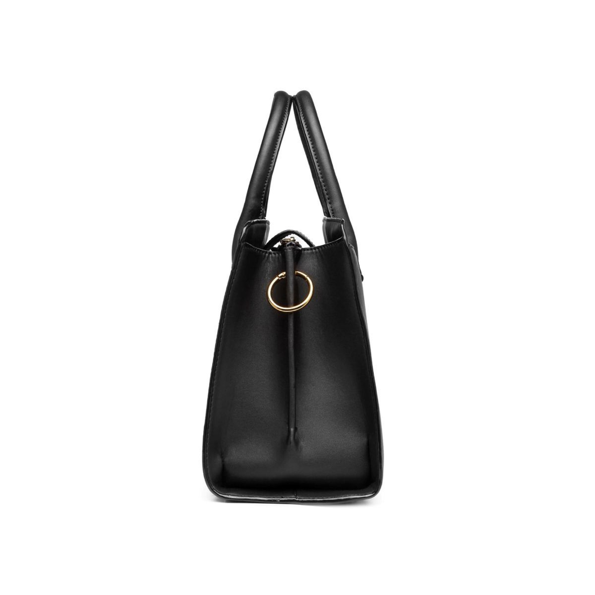 Diana Korr Black Solid Faux Leather Handbag Buy Diana Korr Black Solid