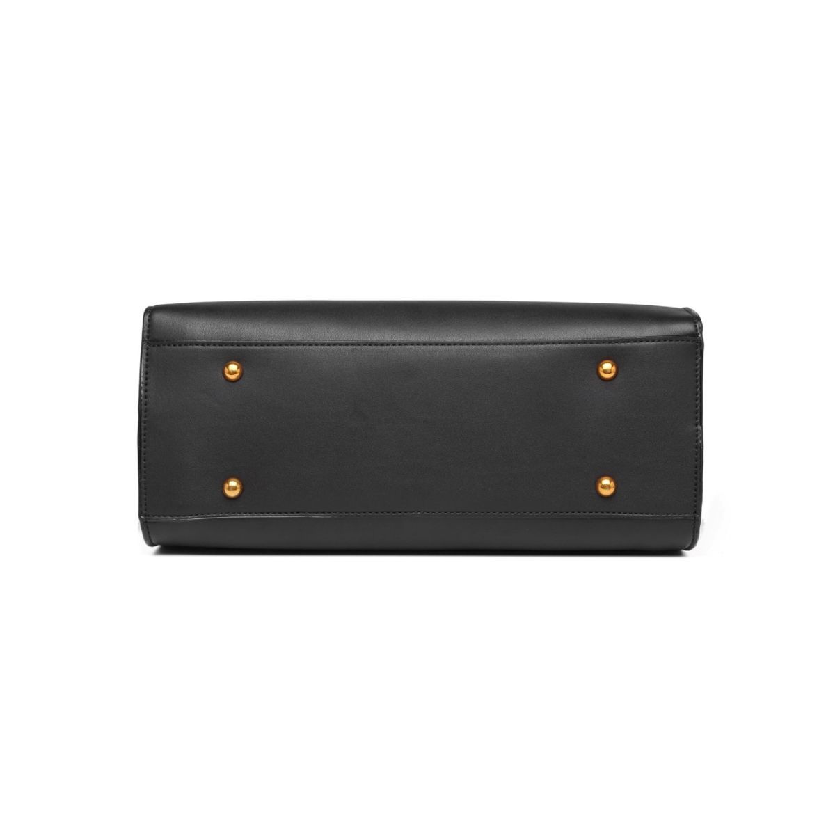 Diana Korr Black Solid Faux Leather Handbag Buy Diana Korr Black Solid