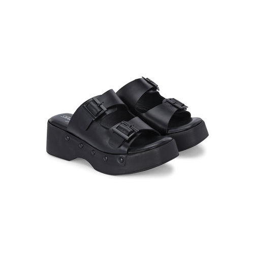 Delize Women Black Wedges Sandal (UK 5)