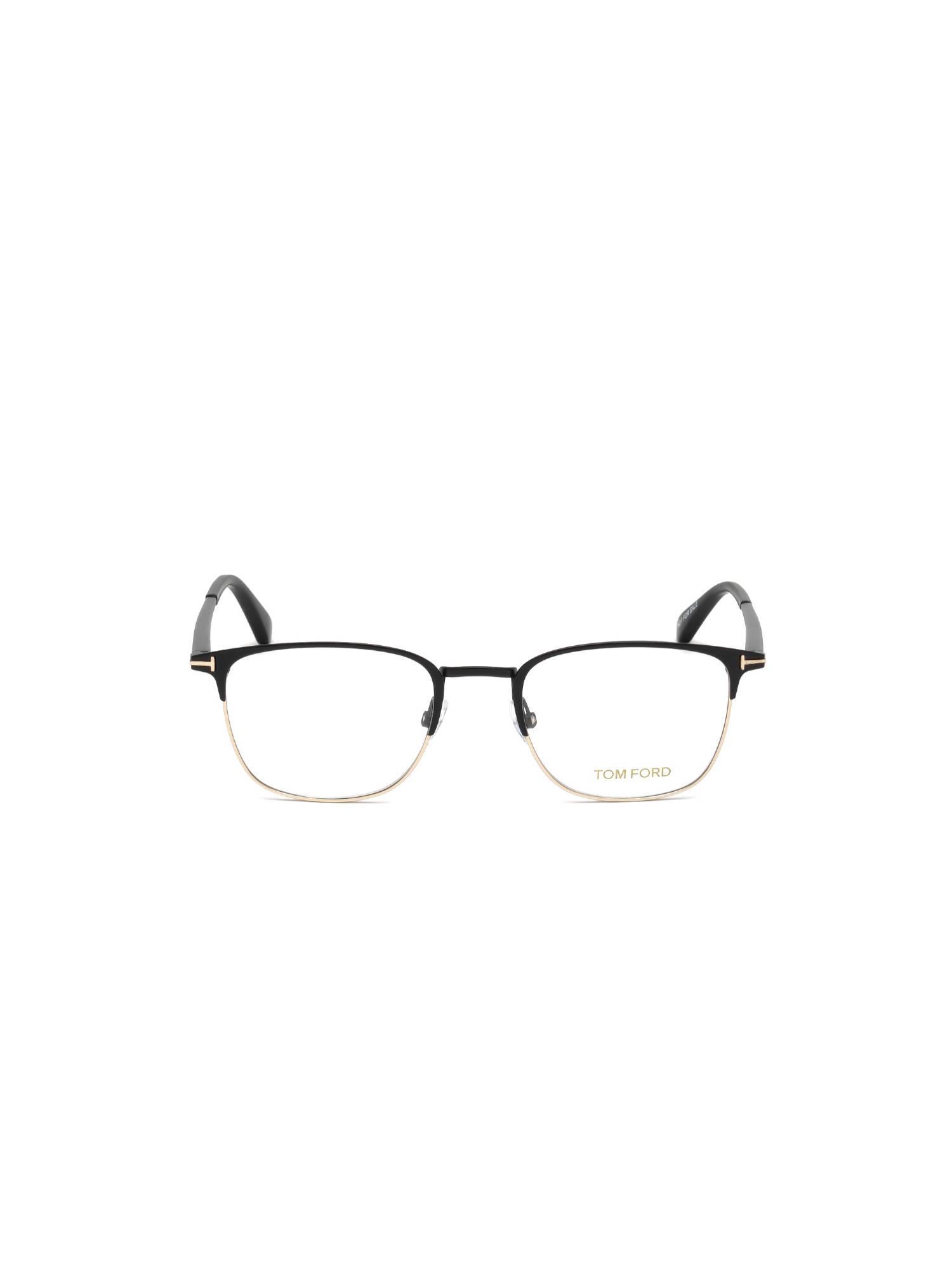Tom Ford Eyewear Men's Black Clubmaster Shape Eye Frame - FT5453 52 002 (52)
