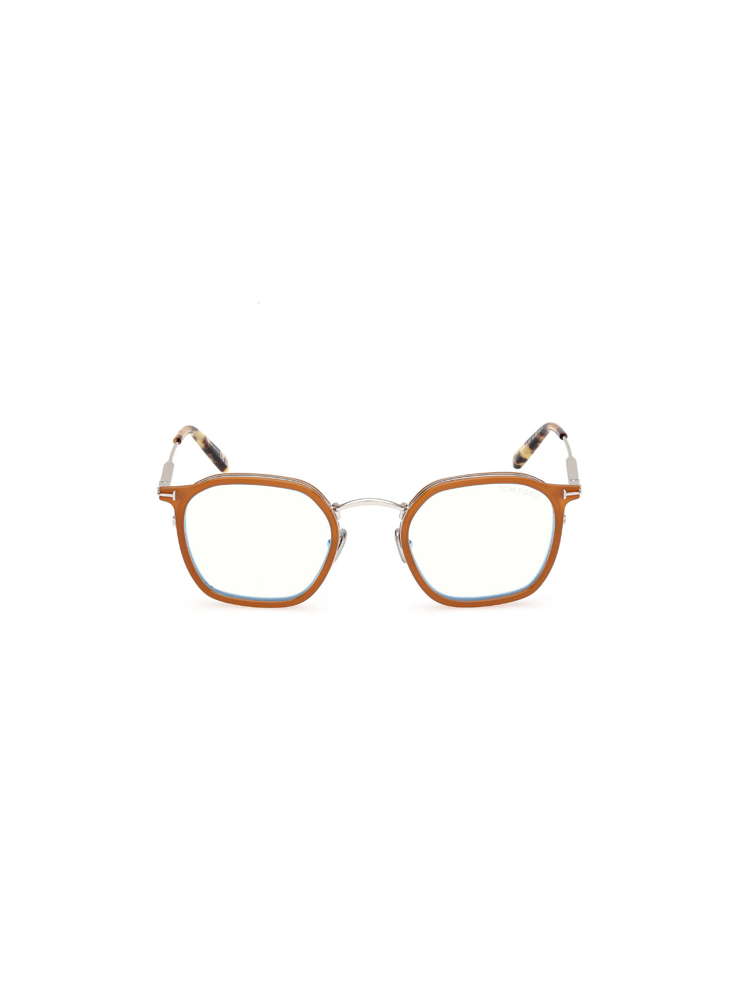 Tom Ford Eyewear Men's Brown Round Shape Eye Frame - FT5974-B 50 041 (50)