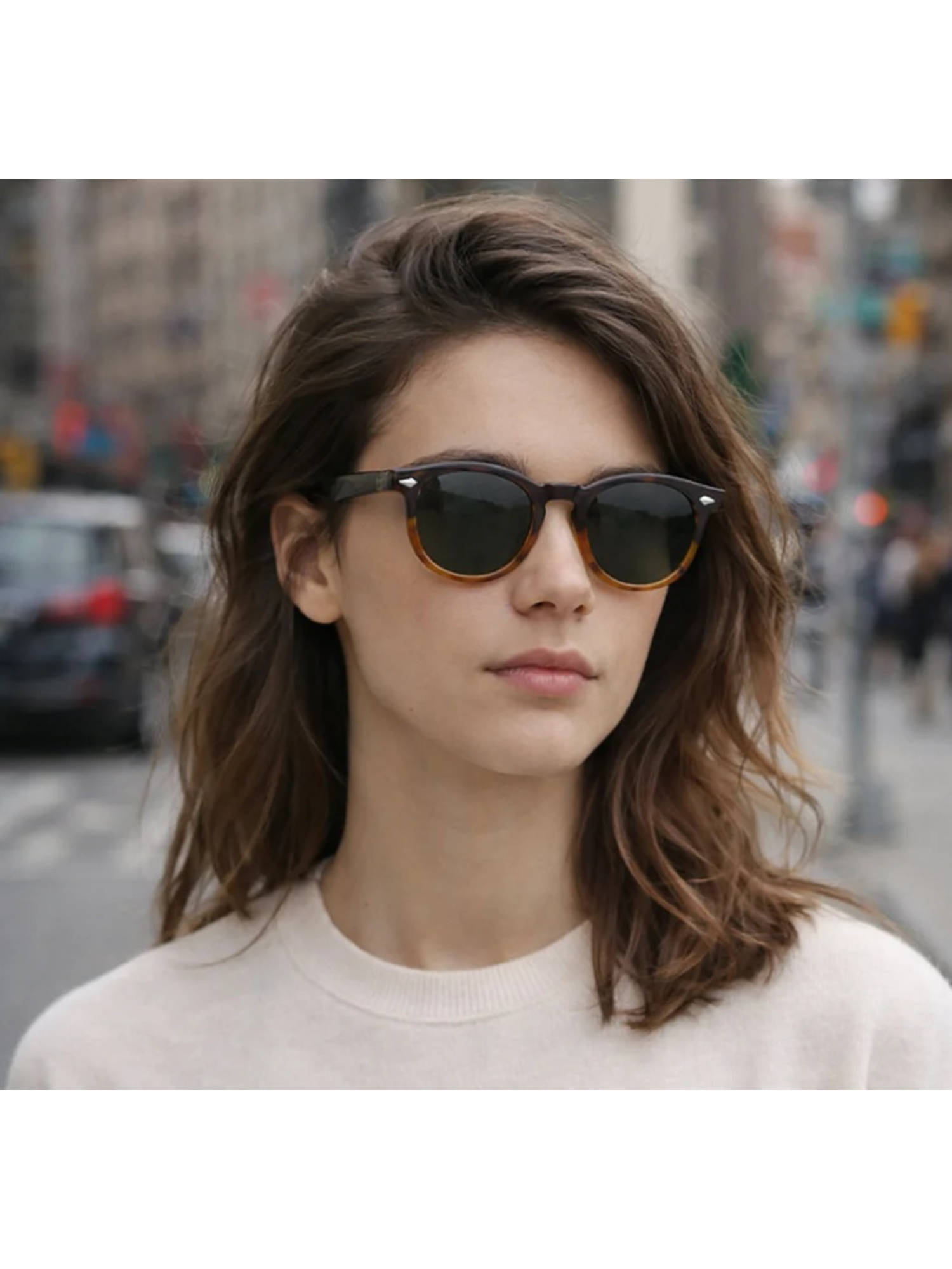 Zaadran Unisex Brown Round Sunglass - Oxfd Leopard (5.4)