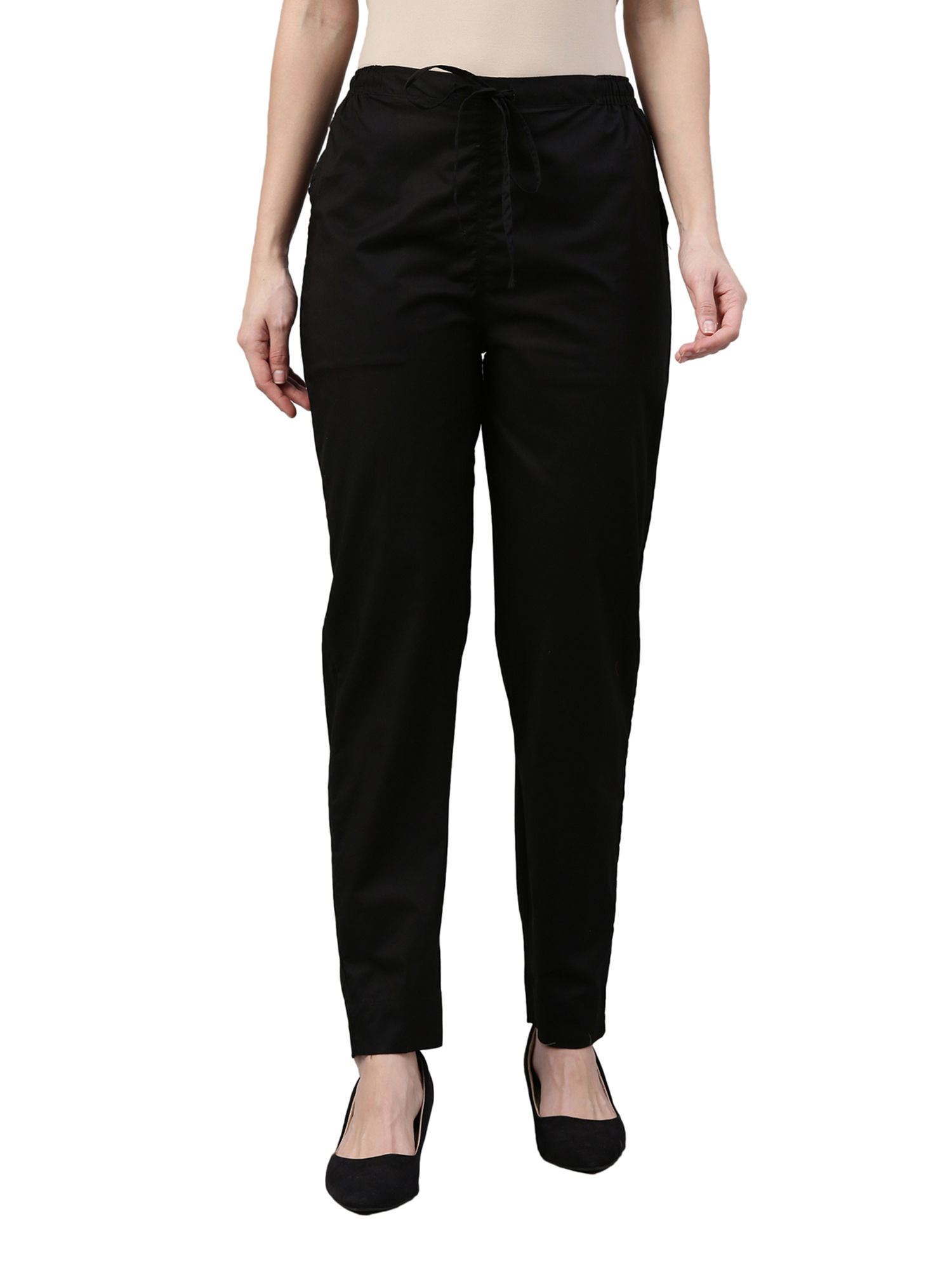 Buy Black Cotton Solid Capri Pant (Capri) for INR399.50 | Biba India