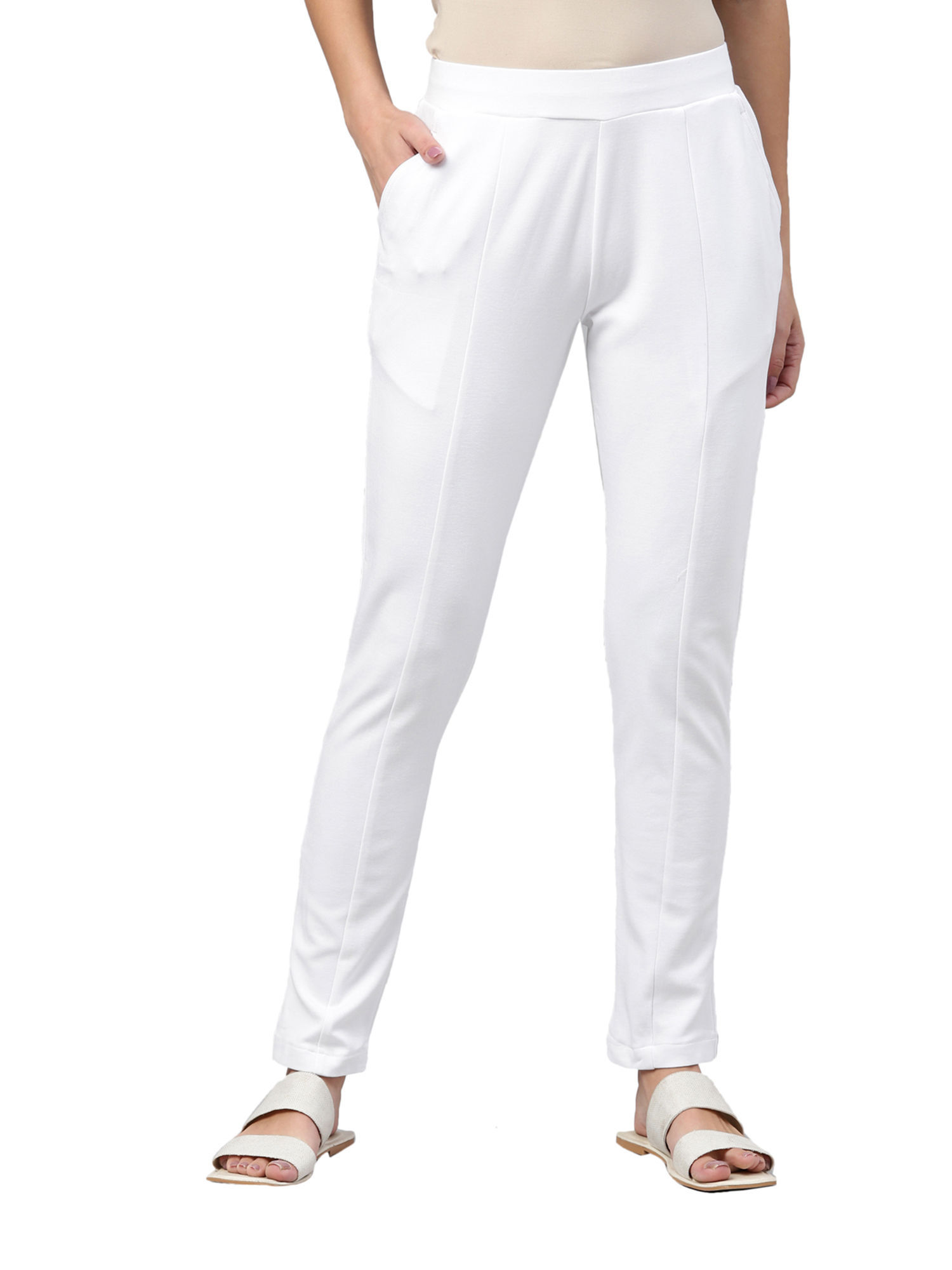 Buy Denim Deluxe Stretch Super Slim Fit White Jeans Online at Muftijeans