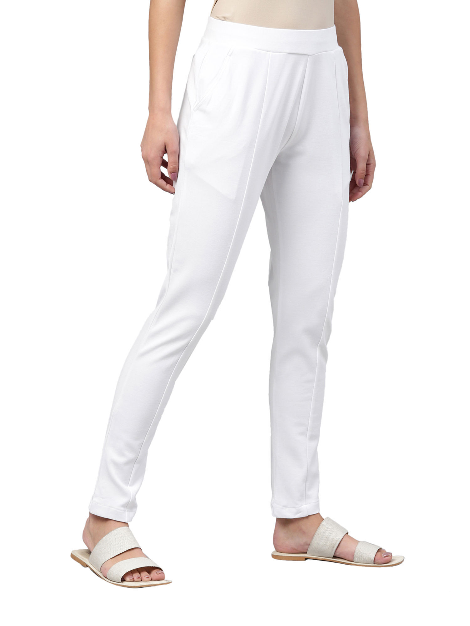 LASTINCH White Comfort Fit Stretch Pants  Sizes up to 8XL