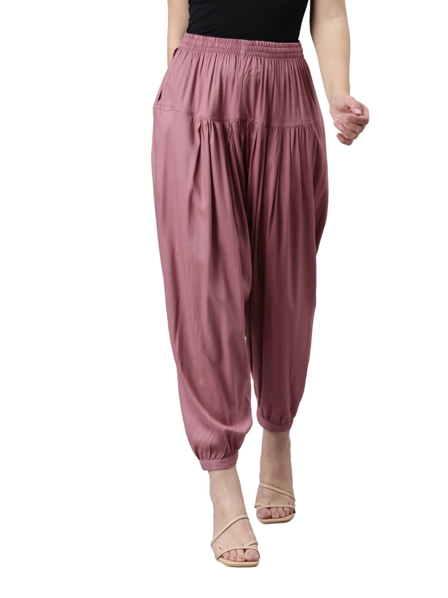 Go Colors pantswomenindianwear  Buy Go Colors Women Medium Violet  Viscose Harem Pants Online  Nykaa Fashion