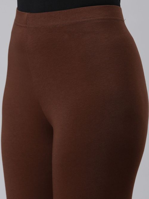 Brown cotton leggings Size XL Color Brown