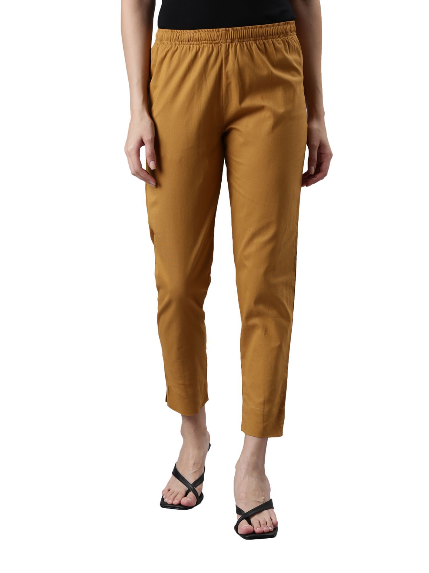 Go Colors Pants : Buy Go Colors Women Solid Light Beige Mid Rise Cotton  Pants Online | Nykaa Fashion