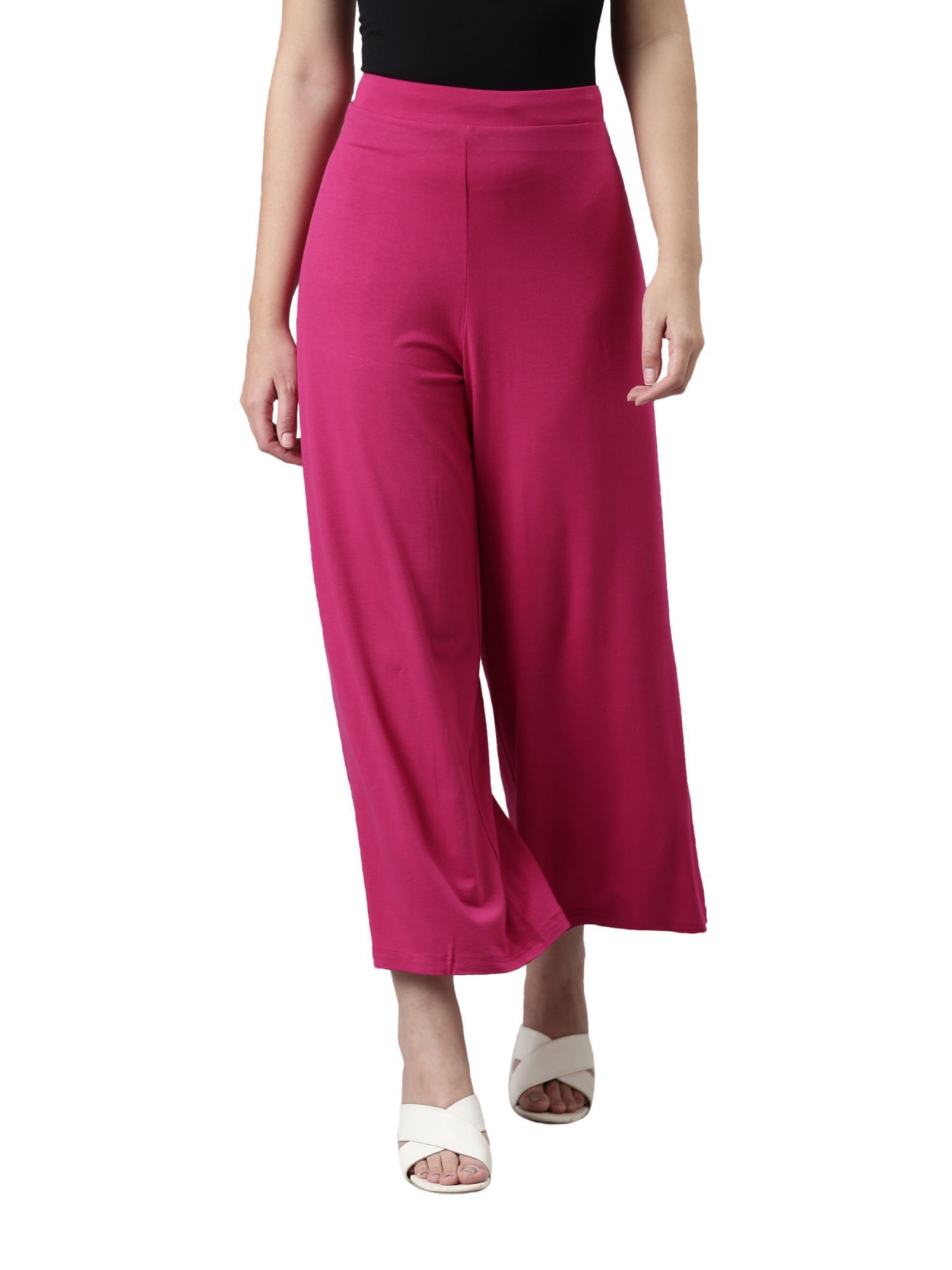 Buy Dark Pink Festive Parallel Pants Online  W for Woman