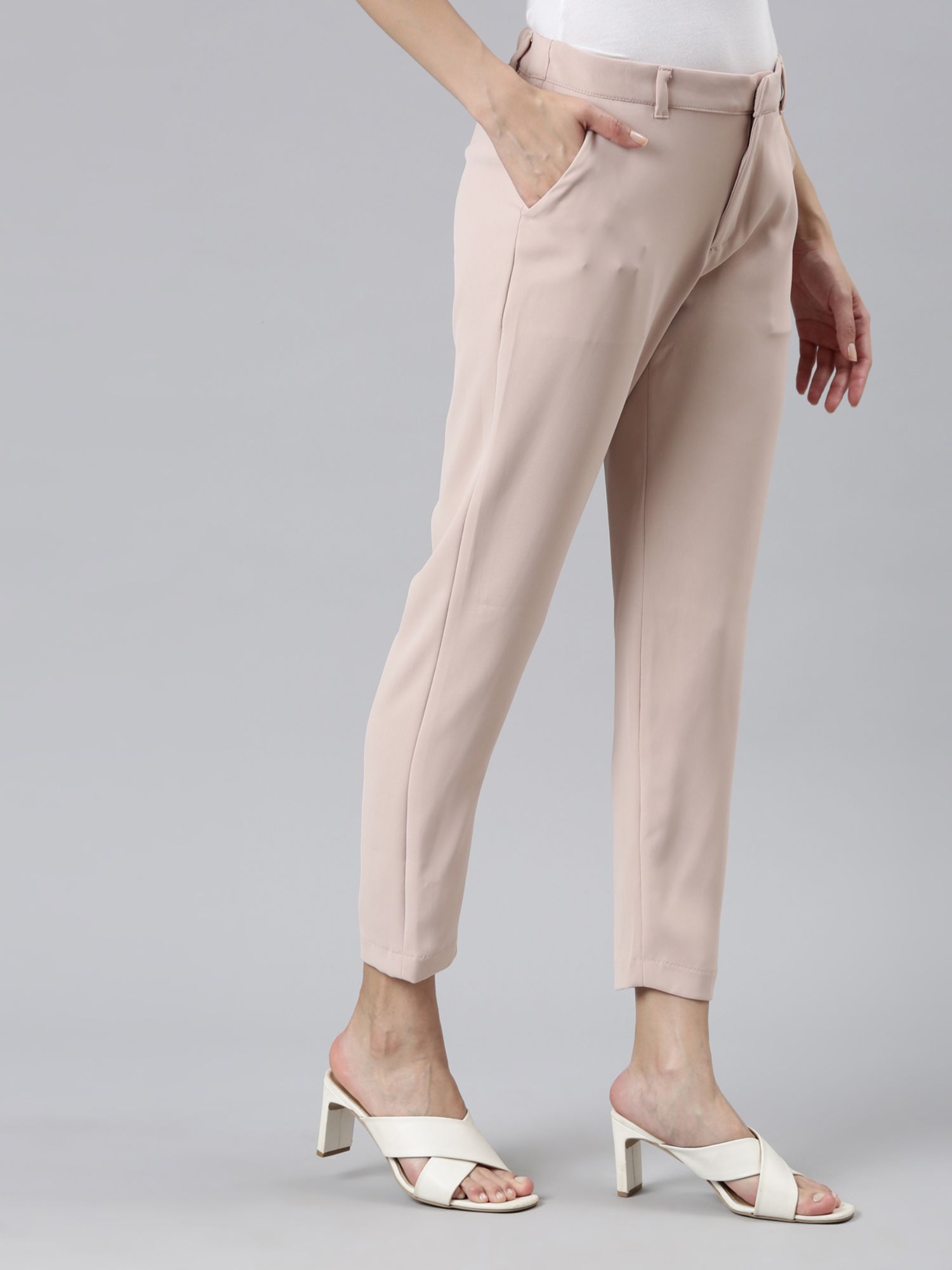 Sakura Cropped Suit Trousers - Deep Pink – Bluebell and Willow